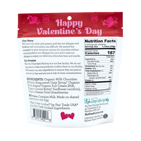 Organic Milk Chocolate Covered Freeze Dried Strawberries - Vday