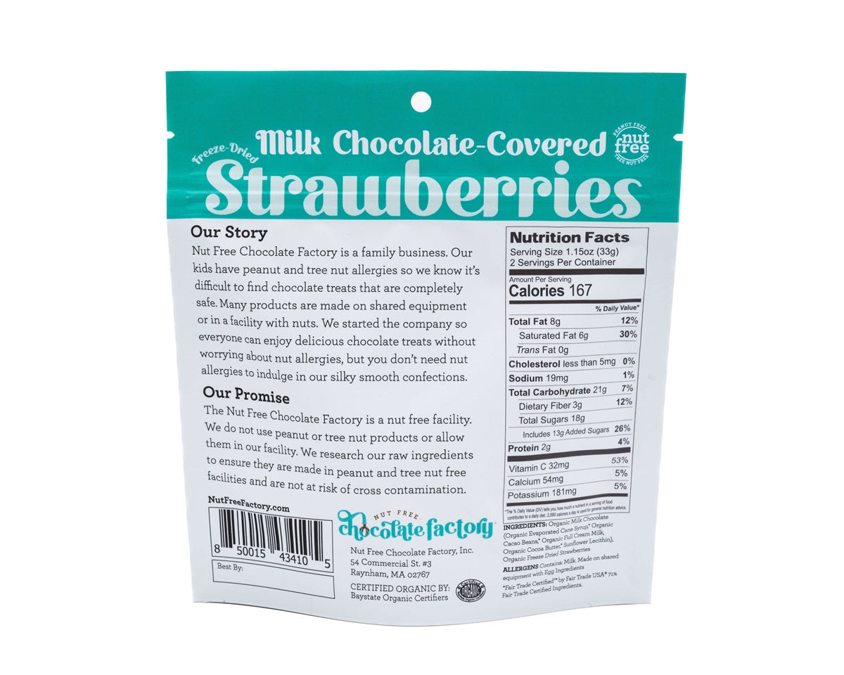 Fair Trade Organic Milk Chocolate Strawberries